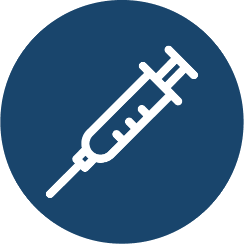 pet vaccine in syringe icon